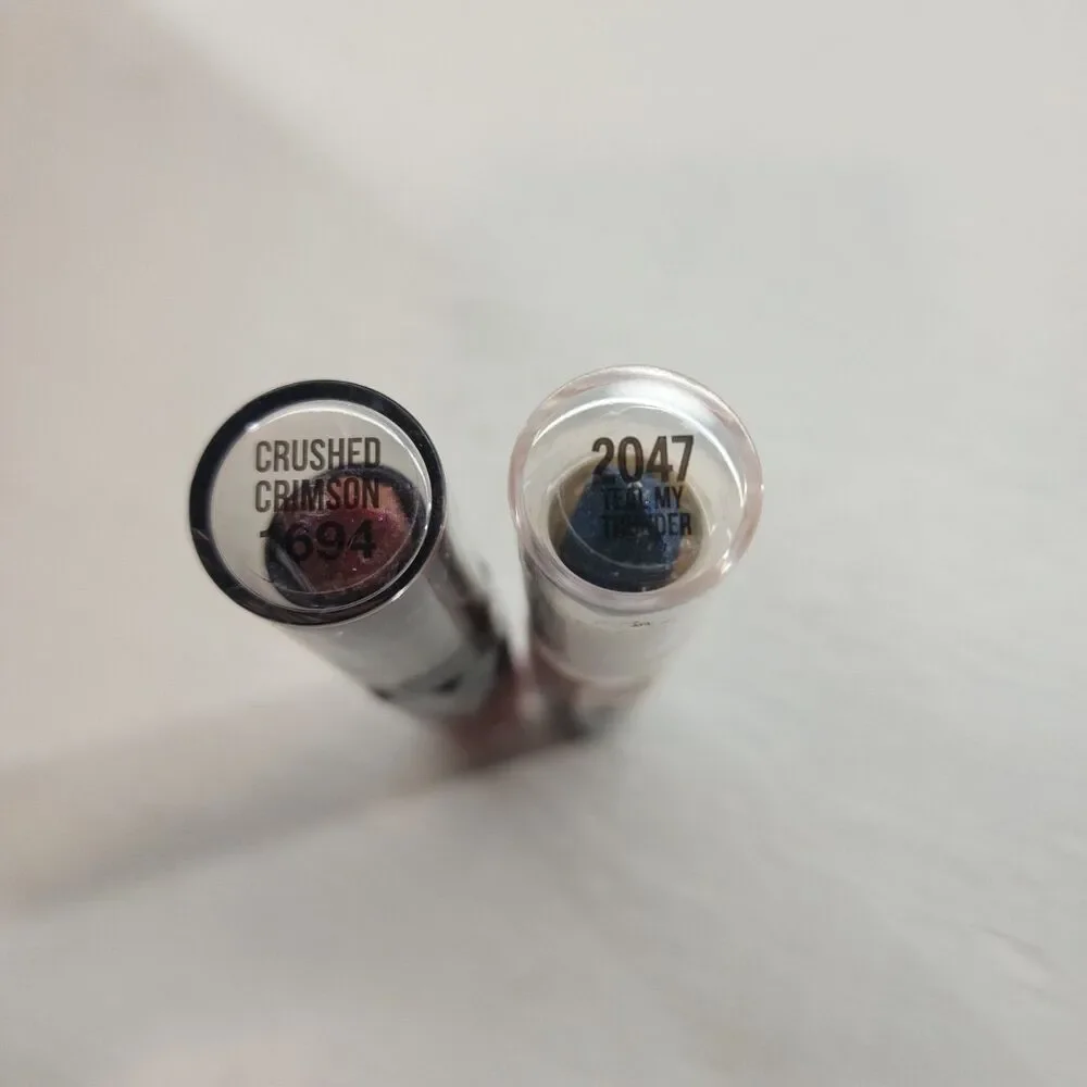 x2 Hard Candy‎ GLITTERATZI CRYSTAL LIP DUO ~ Crushed Crimson & Teal My Thunder
